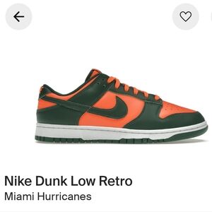 Nike Dunk Low Retro Green Orange Sneakers